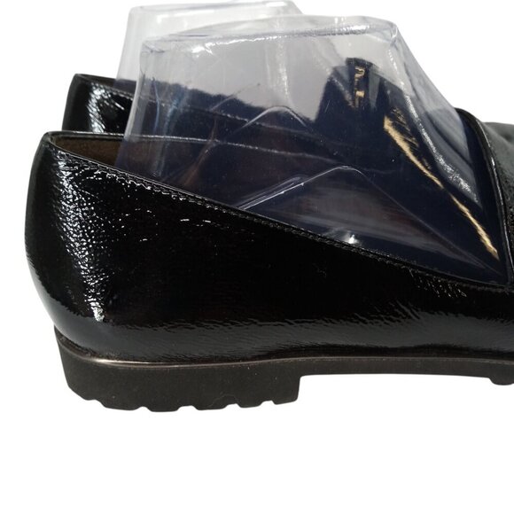 Paul Green Patent Leather Black Loafers Size UK 6 US 8.5 Slip On Uptown Almond - Picture 12 of 13